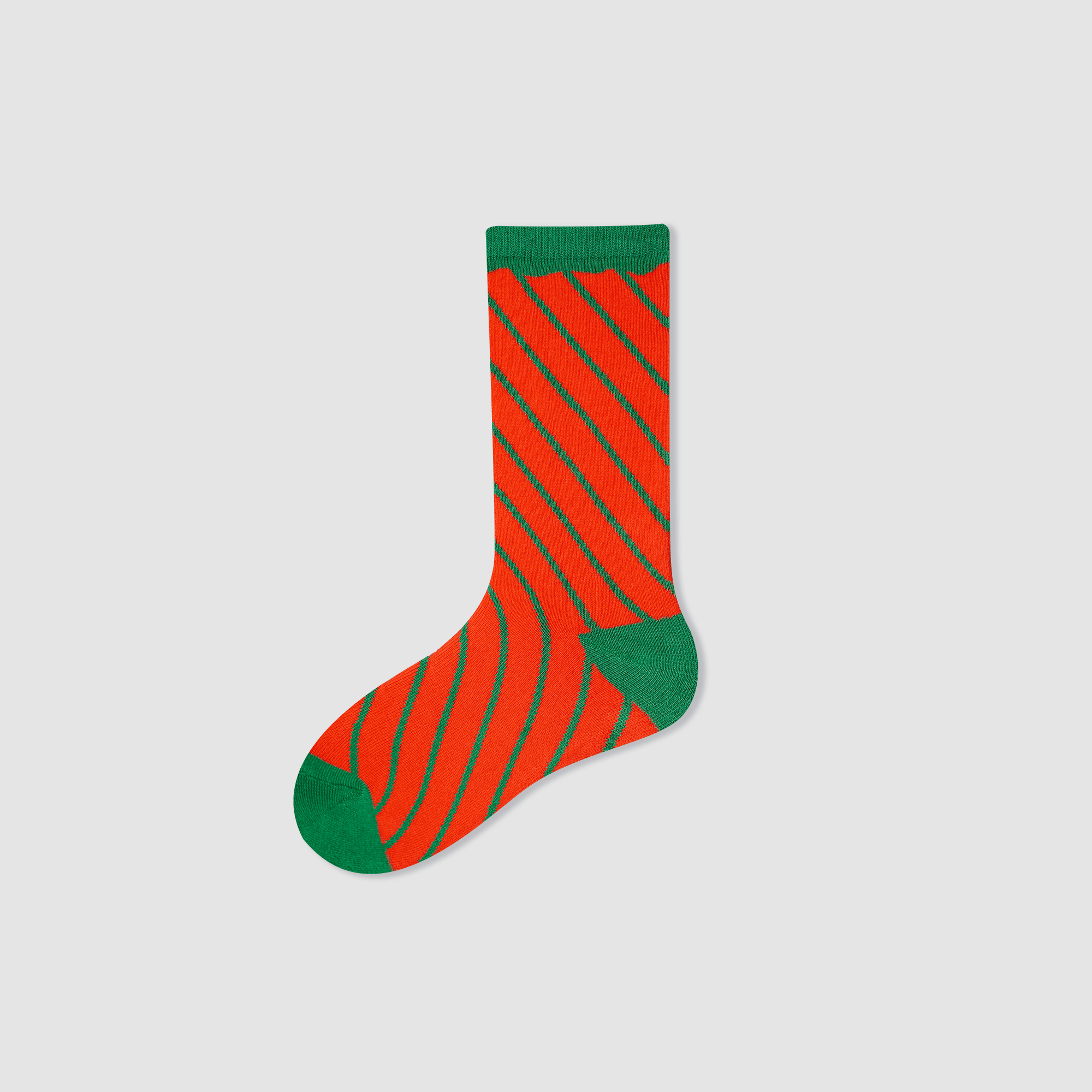 Christmas Elf Socks, Holiday Striped Crew Socks for Men and Women (Unisex,  2 Pairs)