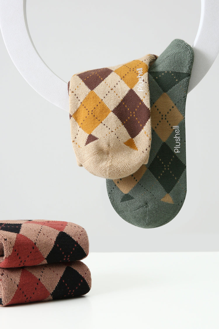 Autumn Checker | Socks - Plushell