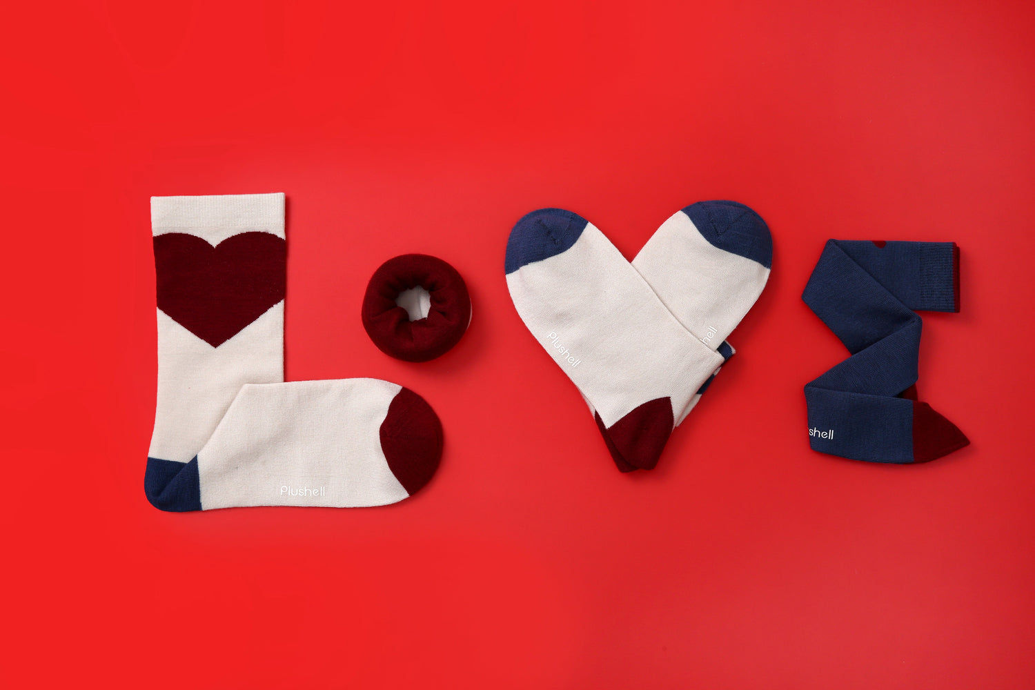 Clashing Hearts | Socks - Plushell