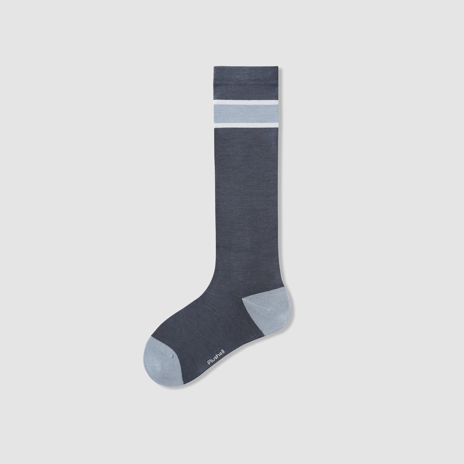 Elegance Knee-High Azure Gray Socks - Plushell