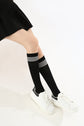 Elegance Knee-High Black Socks - Plushell