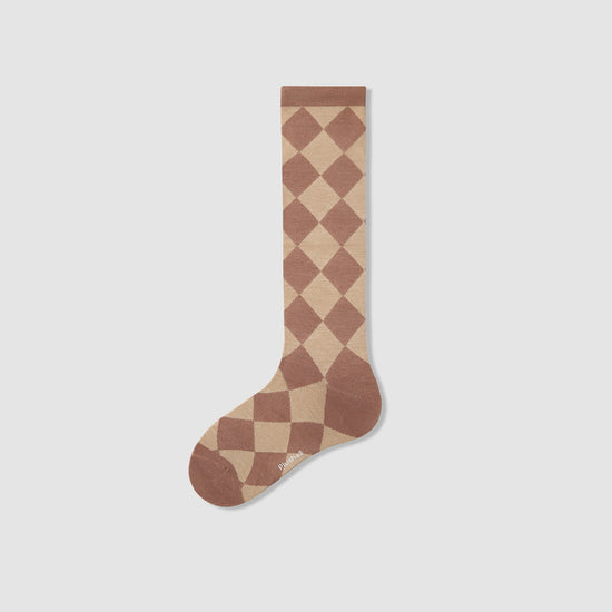 Elegance Knee-High Brown Socks - Plushell