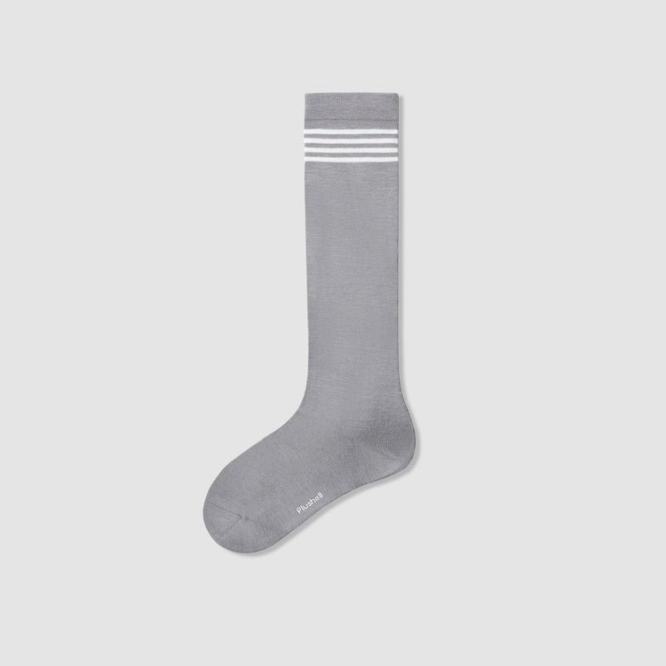 Elegance Knee-High Gray Socks - Plushell