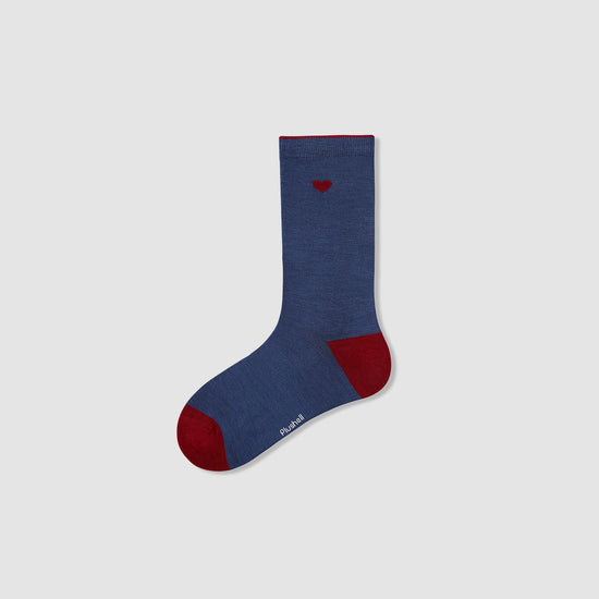 Mini Heart Blue | Socks - Plushell