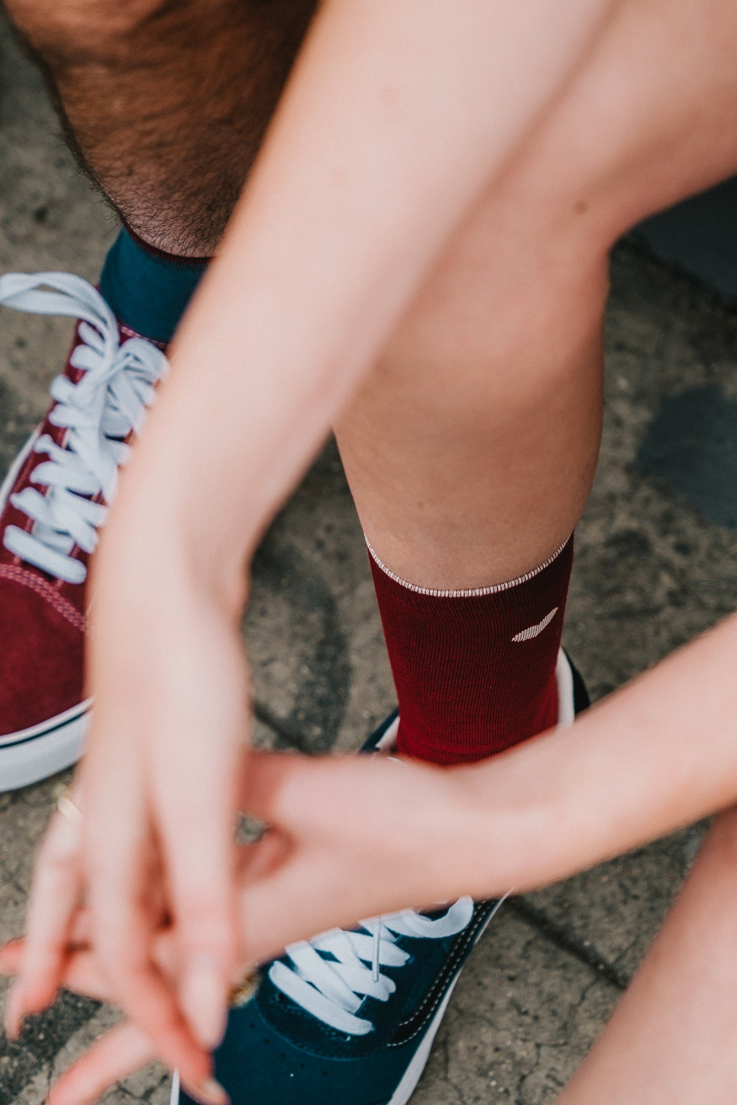 Mini Heart Red | Socks - Plushell