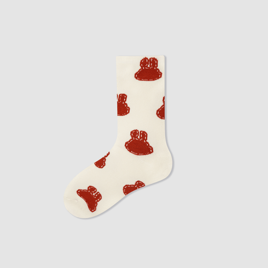 Red Bunny | Socks - Plushell